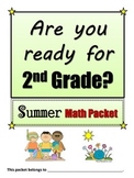 1st going to 2nd Math Summer Packet