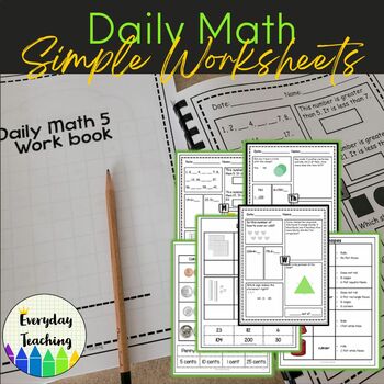 Preview of Daily Math Worksheet: Special Education, Autism