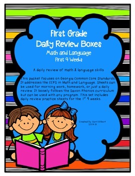 Preview of Daily Math and Language Practice for First Grade
