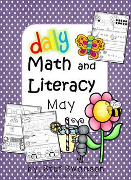 Preview of Kindergarten Morning Work - Daily Math and Literacy {May}