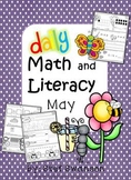 Kindergarten Morning Work - Daily Math and Literacy {May}