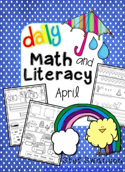 Preview of Kindergarten Morning Work - Daily Math and Literacy Spring {April}