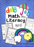 Kindergarten Morning Work - Daily Math and Literacy Spring