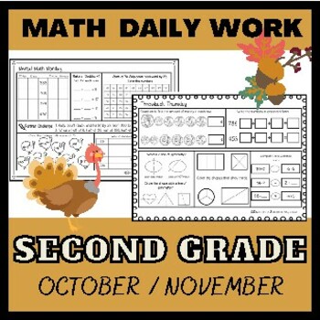 Preview of Daily Math for 2nd Grade, Oct.-Nov.