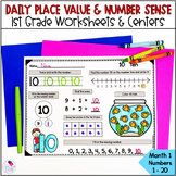 First Grade Math - Place Value Worksheets - Daily Math Practice - Numbers 1-20