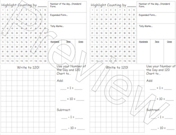 Preview of Daily Math for Interactive Notebook