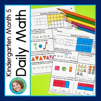 Preview of Kindergarten Daily Math Spiral Review Warm Ups Practice Morning Work January