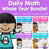 Daily Math Review 1st Grade WHOLE YEAR BUNDLE! (Aus & US Version)