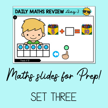 Preview of Daily Maths Slides for Prep - Set 3 | Australia Curriculum | Foundation Maths