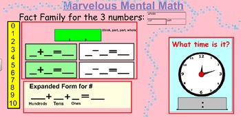 Preview of Daily Mental Math SMART File