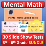 Daily Mental Math Warm Ups and Review Practice Tests BUNDL