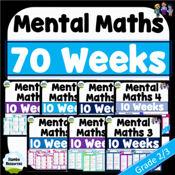 Preview of Grade 2 & 3 Mental Maths | FULL YEAR | Bundle