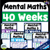 Daily Mental Maths Bundle | Grade 3 | FULL YEAR | NO PREP