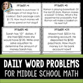 Middle School Math Word Problems