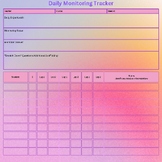 Daily Monitoring Tracker Sunset Motif
