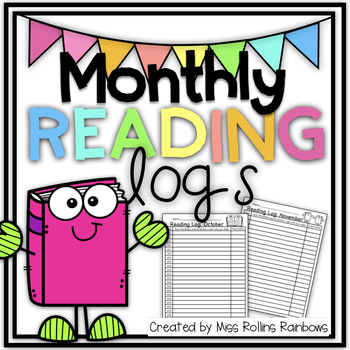 Daily/ Monthly Reading Logs 2023-2024 by Miss Rollins Rainbows | TPT