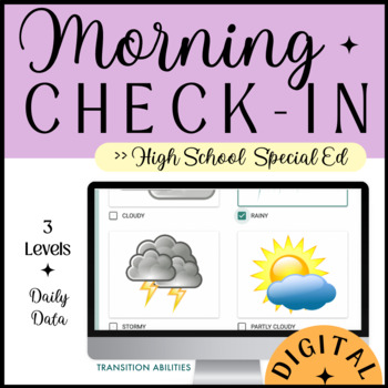 Preview of Daily Morning Check In | Differentiated High School Special Ed Morning Meeting