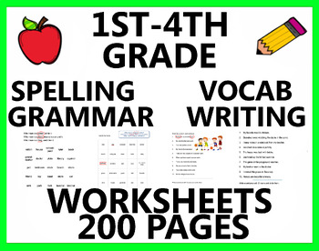 Preview of Daily Morning Class Work Writing Grammar Vocabulary Vocab Words Spelling Packet