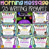 Daily Morning Message Writing Prompts