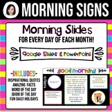 Daily Morning Slides Bundle - The Entire School Year!