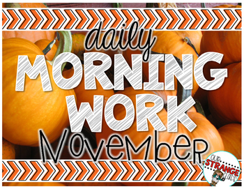 Preview of Digital Morning Work: November {Download Free Printable Workbook}
