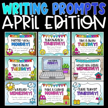 Daily Morning Writing Prompts and Journals for April by The Classroom ...