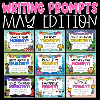 Preview of Daily Morning Writing Prompts and Journals for May