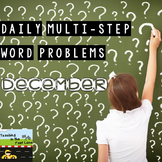 Multi-Step Story Problems for December
