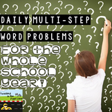Multi-Step Story Problems WHOLE SCHOOL YEAR BUNDLE  Word P