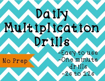 Preview of Daily Multiplication Drill Sheets