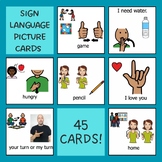 Daily Needs Sign Language & Picture Cards