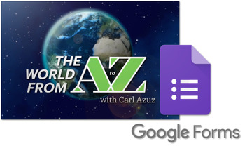 Preview of The World From A to Z | Daily News Quiz | Google Form | Spring 2024