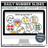 Daily Number Recognition Slides | Movement Based Learning 