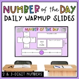 Daily Number Slides/ Daily 2-digit and 3-digit Number of the Day