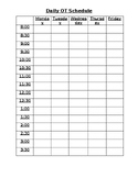 Daily OT Schedule - School Based