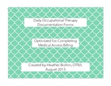 Daily Occupational Therapy Documentation - Landscape