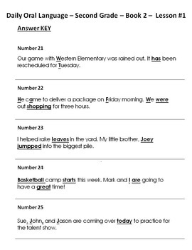 Daily Oral Language Worksheets By Resource Ranch Tpt