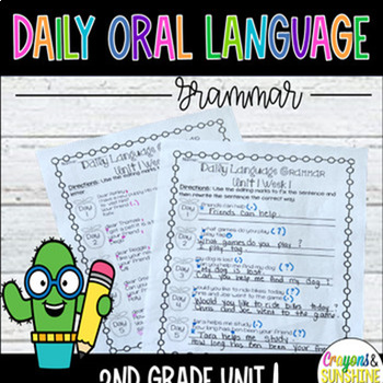 Preview of Daily Oral Language (DOL) 2nd grade Unit 1 | Daily Grammar Practice
