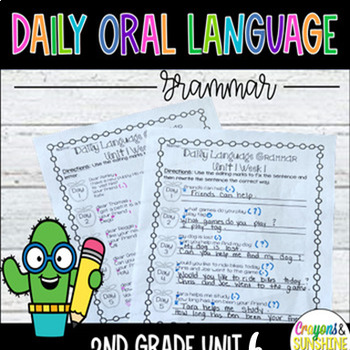 Preview of Daily Oral Language (DOL) 2nd grade Unit 6 | Daily Grammar Practice