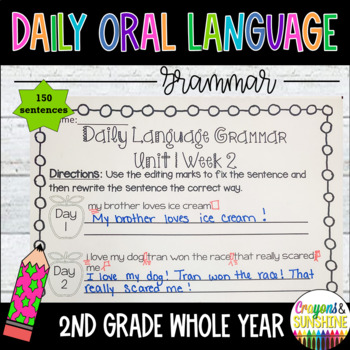 Preview of Daily Oral Language (DOL) 2nd grade WHOLE YEAR Bundle | Daily Grammar Practice