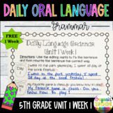 Daily Oral Language (DOL) 5th grade Unit 1 FREE | Daily Gr