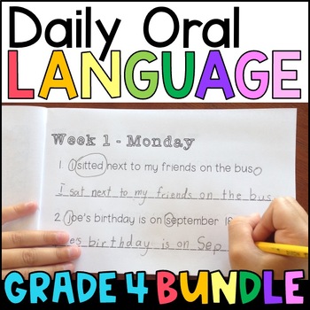 Preview of Daily Oral Language (DOL) BUNDLE - 4th Grade Grammar Practice with GOOGLE Slides
