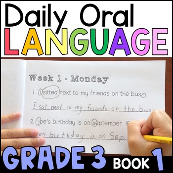 Preview of Daily Oral Language (DOL) Book 1 - 3rd Grade Grammar Practice with GOOGLE Slides
