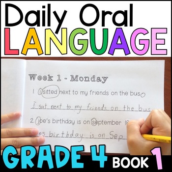 Preview of Daily Oral Language (DOL) Book 1 - 4th Grade Grammar Practice with GOOGLE Slides