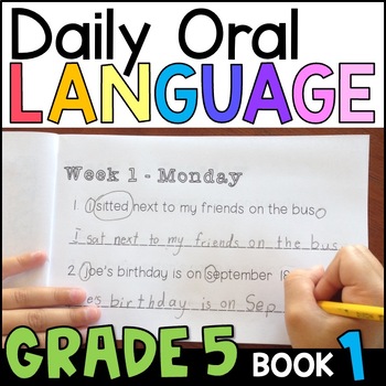 Preview of Daily Oral Language (DOL) Book 1 - 5th Grade Grammar Practice with GOOGLE Slides