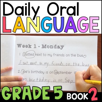 Preview of Daily Oral Language (DOL) Book 2 - 5th Grade Grammar Practice with GOOGLE Slides