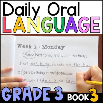 Preview of Daily Oral Language (DOL) Book 3 - 3rd Grade Grammar Practice with GOOGLE Slides