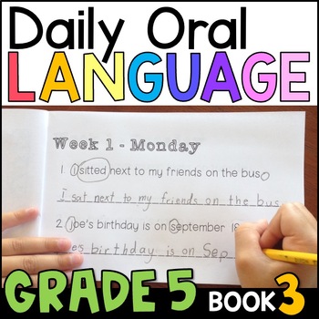 Preview of Daily Oral Language (DOL) Book 3 - 5th Grade Grammar Practice with GOOGLE Slides