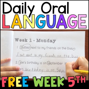 Preview of Daily Oral Language (DOL) - FREE Week of 5th Grade Grammar Practice