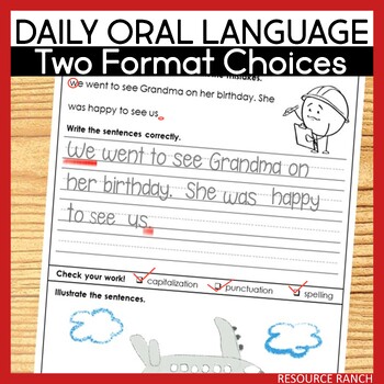 Preview of Daily Oral Language DOL Grammar Practice 